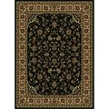 Radici Usa Inc Radici 953-1330-BLACK Castello Rectangular Black Traditional Italy Area Rug; 3 ft. 3 in. W x 4 ft. 11 in. H 953/1330/BLACK